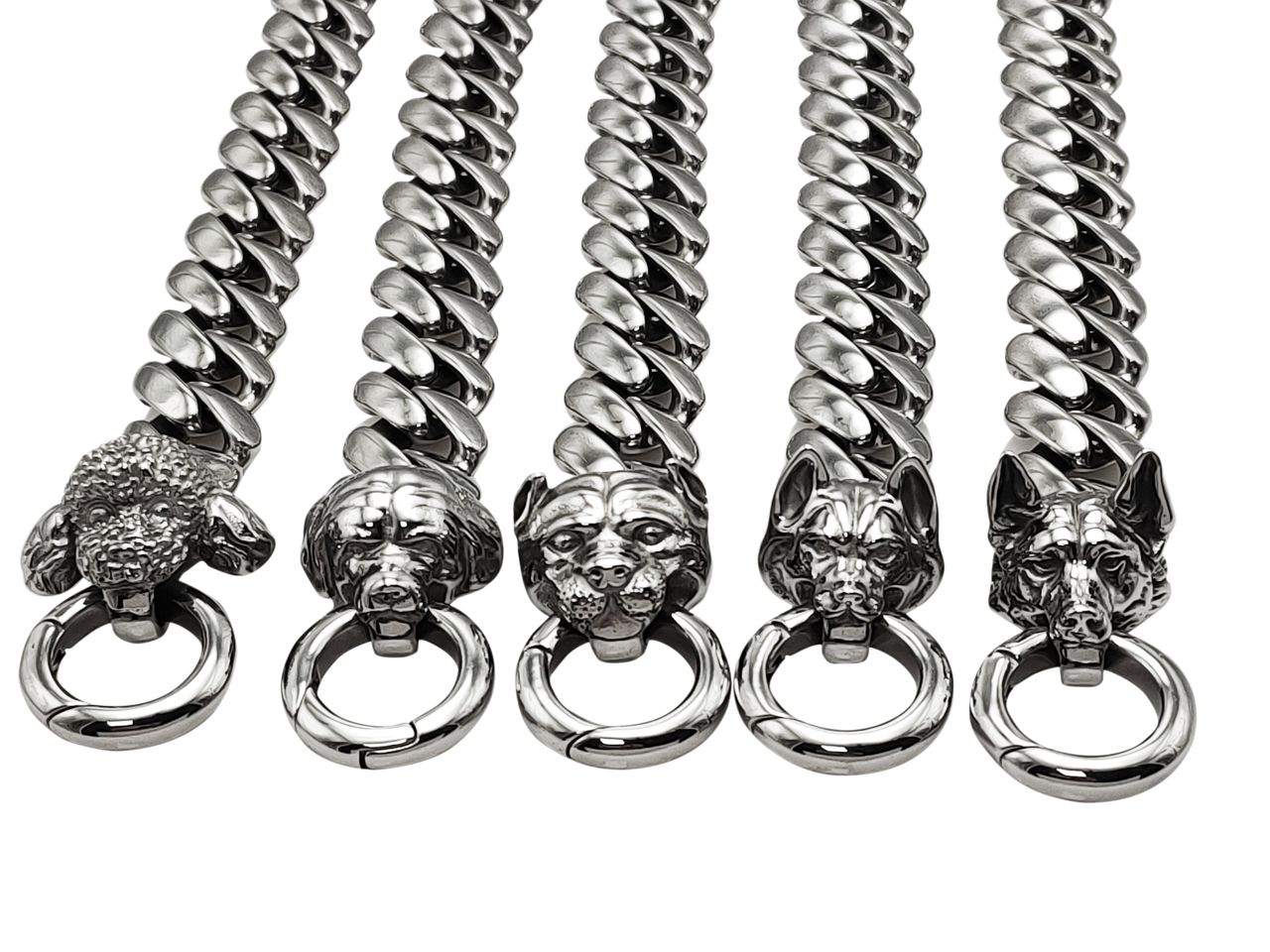 Black 25mm/32mm Cuban Link Dog Chain Collar